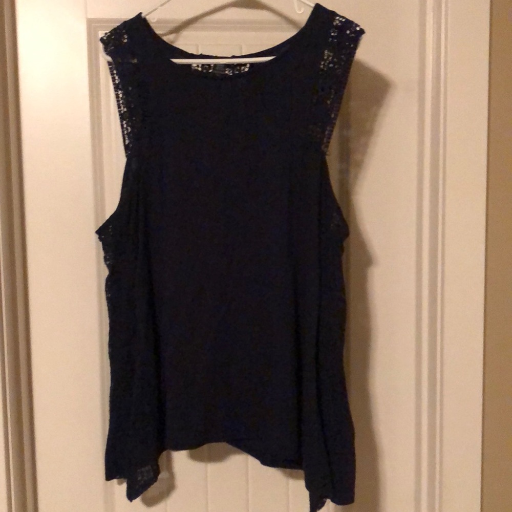 Navy Blue Sleeveless Top